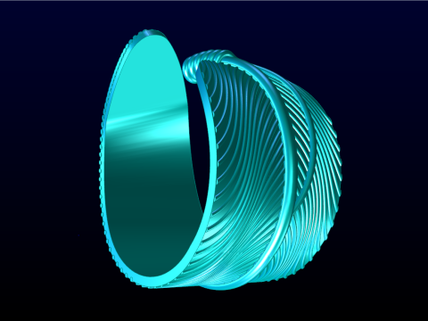 Leaf Ring - N934 3D Принт Модель