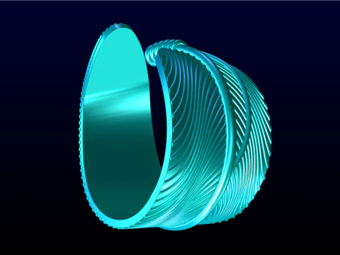 Leaf Ring - N934 3D Print Model