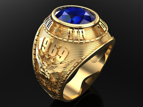 Army Ring - Eagle Ring - War ring - Air Force United States - N336 3D printmodel