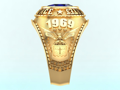 Army Ring - Eagle Ring - War ring - Air Force United States - N336 3D printmodel