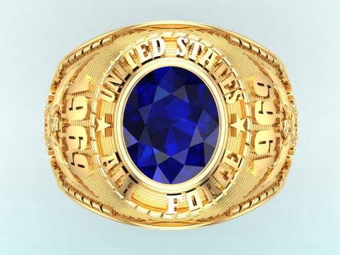 Army Ring - Eagle Ring - War ring - Air Force United States - N336 3D printmodel