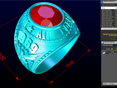Army Ring - Eagle Ring - War ring - Air Force United States - N336 3D printmodel