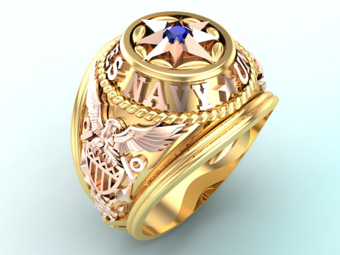Army ring - Eagle ring - War ring - Nany United States - N950 Modelo de impresión 3D