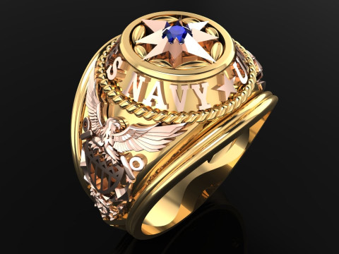 Army ring - Eagle ring - War ring - Nany United States - N950 3D printmodel