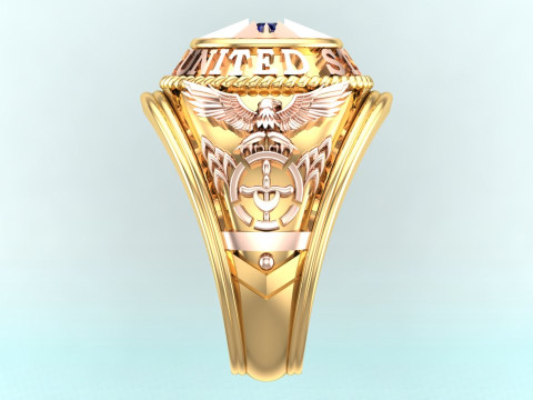 Army ring - Eagle ring - War ring - Nany United States - N950 3D printmodel