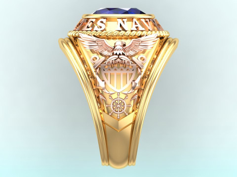 Army ring - Eagle ring - War ring - Navy United States - N1031 3D प्रिंट मॉडल