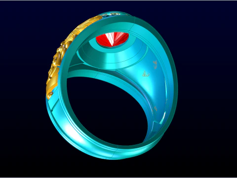 Army ring - Eagle ring - War ring - Navy United States - N1031 3D Print Model