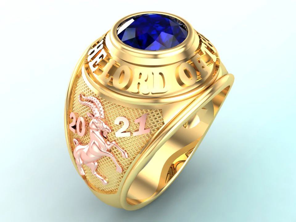 Goat Rings - War Rings - Army ring - Mens ring - N646 3D Print Model .c4d .max .obj .3ds .fbx .stl .blend 