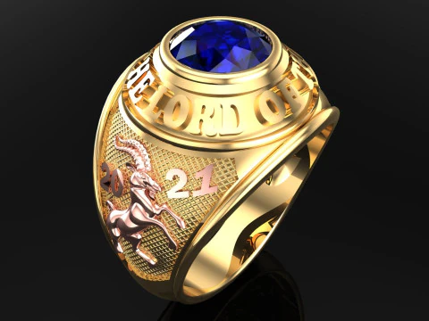 Goat Rings - War Rings - Army ring - Mens ring - N646 3D Print Model