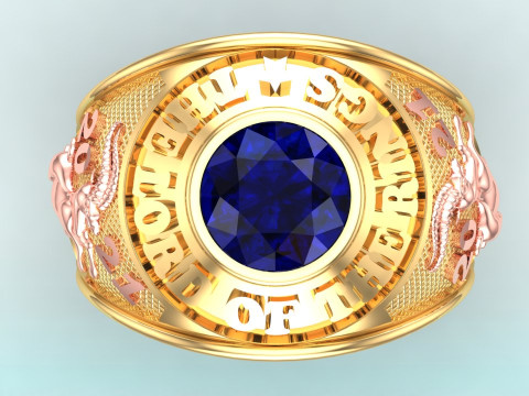 Goat Rings - War Rings - Army ring - Mens ring - N646 3D प्रिंट मॉडल
