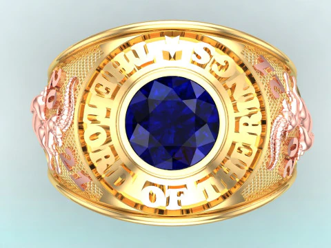 Goat Rings - War Rings - Army ring - Mens ring - N646 3D Print Model
