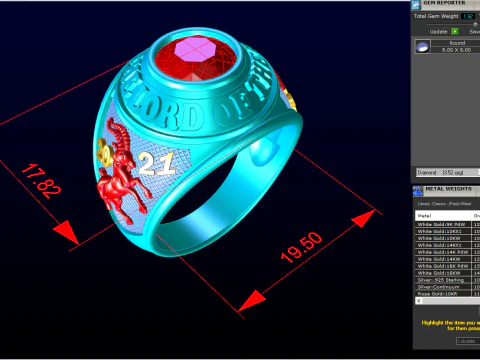 Goat Rings - War Rings - Army ring - Mens ring - N646 3D Print Model