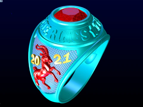 Goat Rings - War Rings - Army ring - Mens ring - N646 3D Print Model