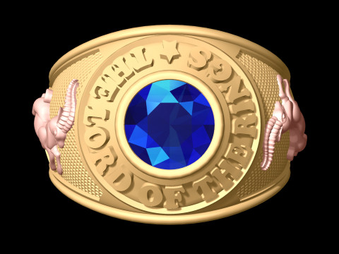 Goat Rings - War Rings - Army ring - Mens ring - N646A 3D Druckmodell
