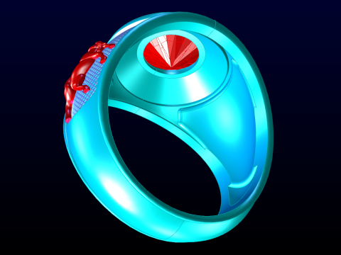 Goat Rings - War Rings - Army ring - Mens ring - N646A 3D Druckmodell