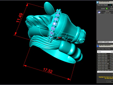 Horse ring - Horse head ring - N809 3D Print Model