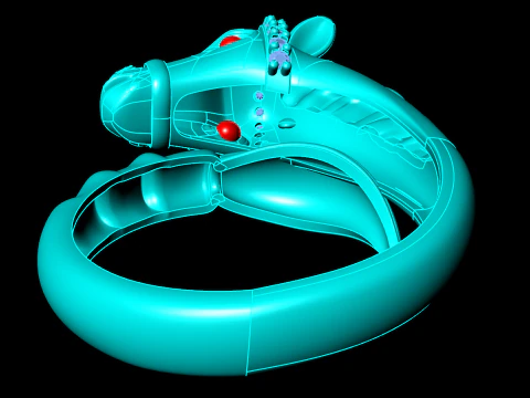 Horse ring - Horse head ring - N809 3D Print Model