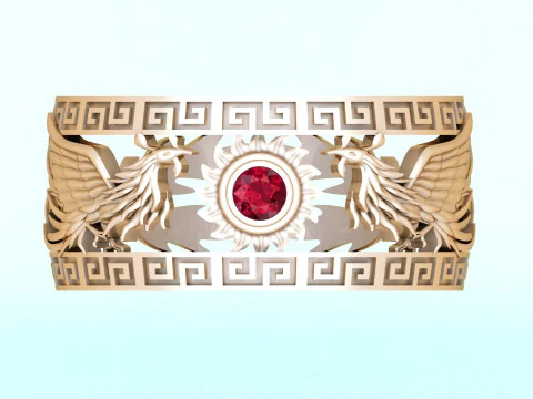 Phoenix ring - Bird ring - N917 3D Print Model