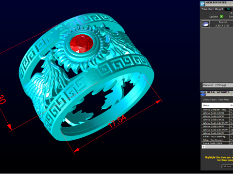 Phoenix ring - Bird ring - N1103 3D Принт Модель