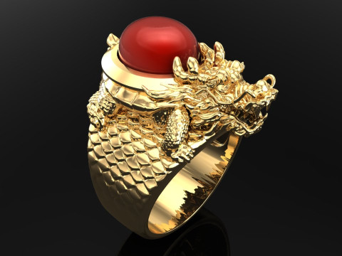 Turtle ring - Dragon Rings - Unicorn Ring - Pixiu ring - N728 Modelo de impresión 3D