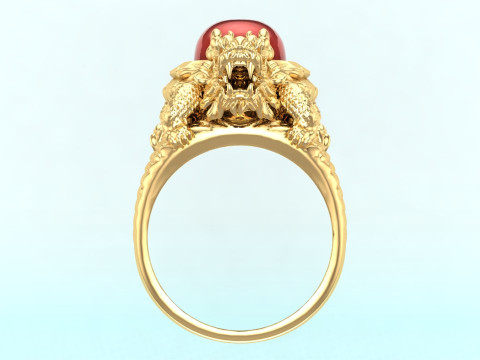 Turtle ring - Dragon Rings - Unicorn Ring - Pixiu ring - N728 Modelo de Impressão 3D