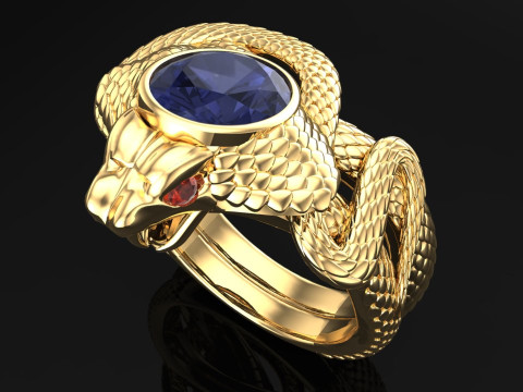 Snake ring - Cobra ring - Mens ring - N215 3D printmodel