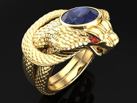 Snake ring - Cobra ring - Mens ring - N215 Modello di stampa 3D
