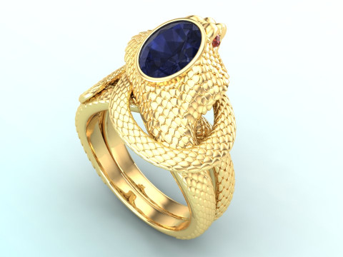 Snake ring - Cobra ring - Mens ring - N215 Modello di stampa 3D