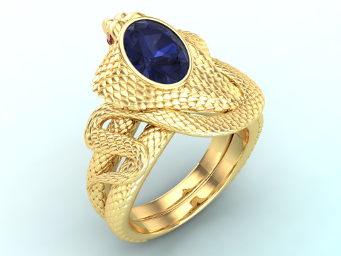 Snake ring - Cobra ring - Mens ring - N215 Modello di stampa 3D