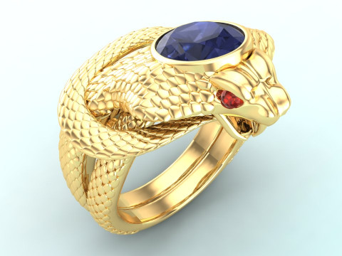 Snake ring - Cobra ring - Mens ring - N215 Modello di stampa 3D