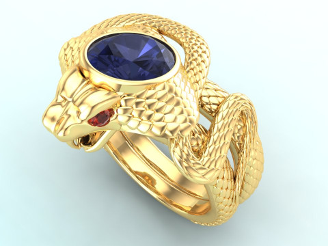 Snake ring - Cobra ring - Mens ring - N215 Modello di stampa 3D
