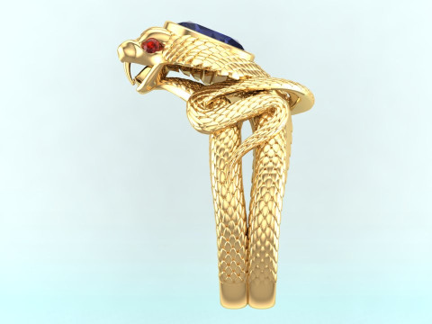 Snake ring - Cobra ring - Mens ring - N215 Modello di stampa 3D