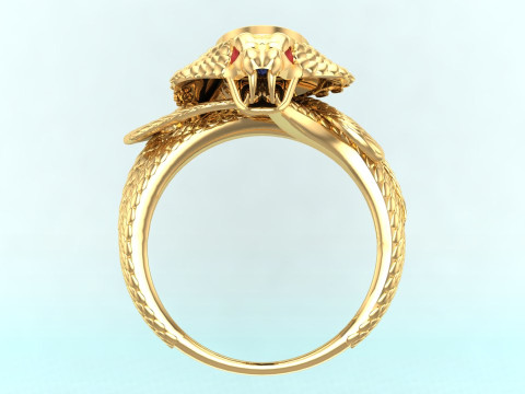Snake ring - Cobra ring - Mens ring - N215 Modello di stampa 3D