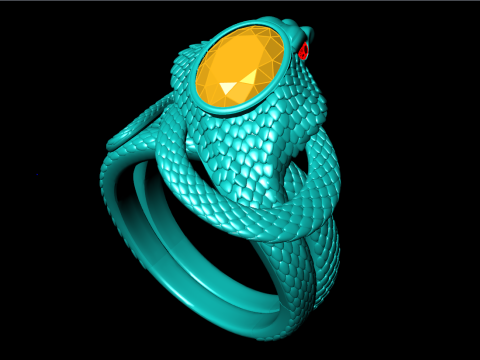 Snake ring - Cobra ring - Mens ring - N215 Modello di stampa 3D
