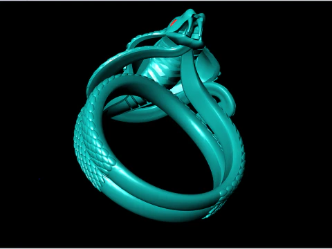 Snake ring - Cobra ring - Mens ring - N215 3D Print Model