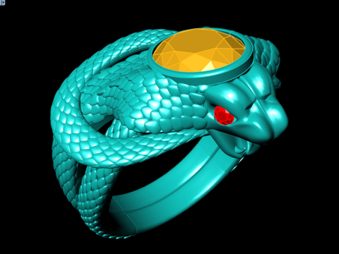 Snake ring - Cobra ring - Mens ring - N215 Modello di stampa 3D