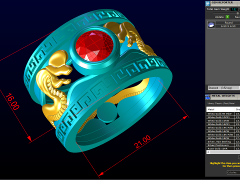Snake Ring - Cobra ring - Mens ring - N937 Modelo de Impressão 3D