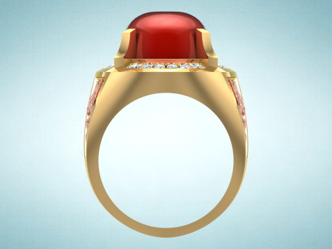 Dragon ring - Four dragons ring - Mens oval stone ring - N418 3Dプリントモデル
