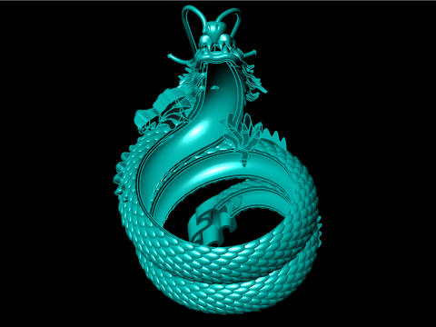 Dragon Ring - Mens Dragon Ring - Mens Ring - N627 3D Принт Модель