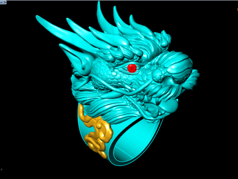Dragon ring - Mens ring - Dragon head ring - N908 Model do druku 3D