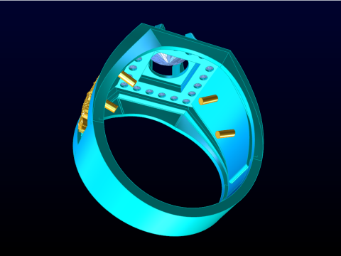 Dragon Ring - Mens Dragon Ring - Mens Ring - N941 3D Print Model