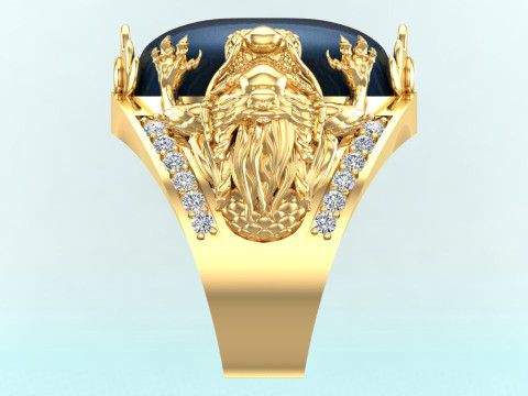 Dragon Ring - Mens Dragon Ring - Mens Ring - N1104 3D Druckmodell