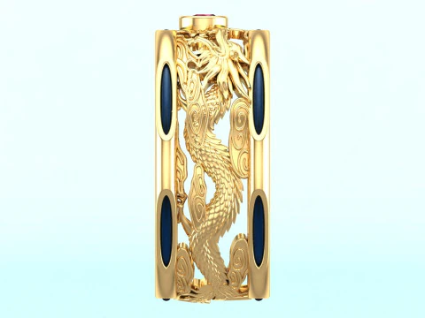 Dragon ring - Elephant hair ring - Elephant ring - N809 3D Print Model