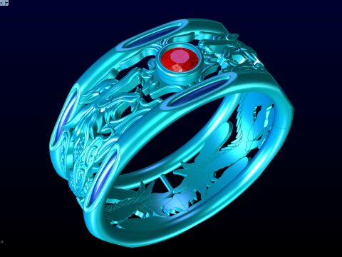 Dragon ring - Elephant hair ring - Elephant ring - N809 Modelo de Impressão 3D