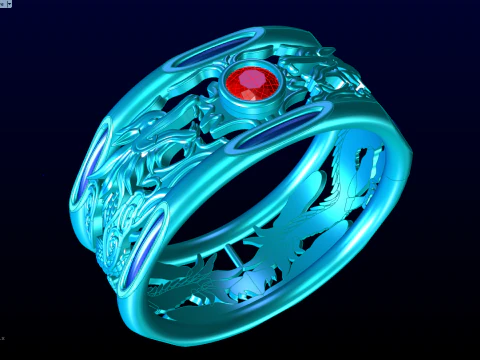 Dragon ring - Elephant hair ring - Elephant ring - N809 3D Print Model