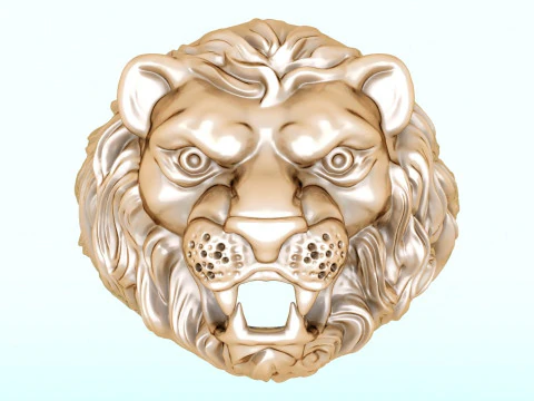 Lion ring - Mens lion ring - Mens ring - N941 3D Print Model