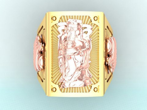 부신반지 - 채선반지 - 남성용반지 - N448 3D 프린트 모델