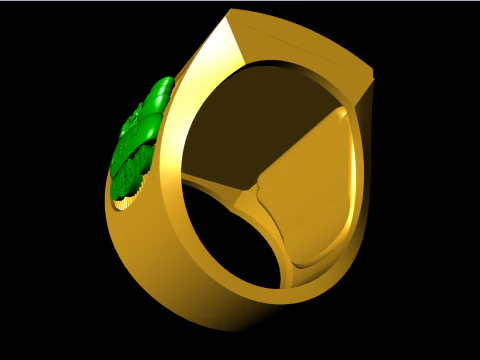 God of wealth ring - Caishen ring - Mens ring - N448 3D Print Model