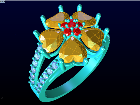 Heart ring - Womens heart ring - Womens ring - N729 3D Print Model