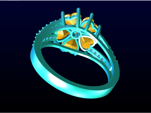 Heart ring - Womens heart ring - Womens ring - N729 3D Print Model